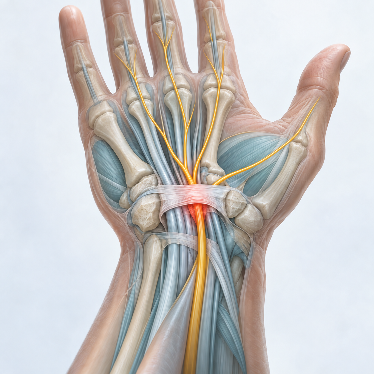 Schematische Darstellung des Handgelenks